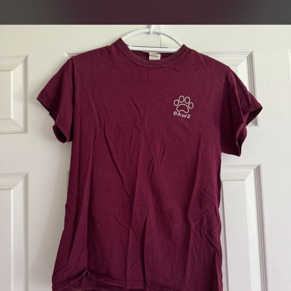 PAWZ Maroon T-Shirt with Logo